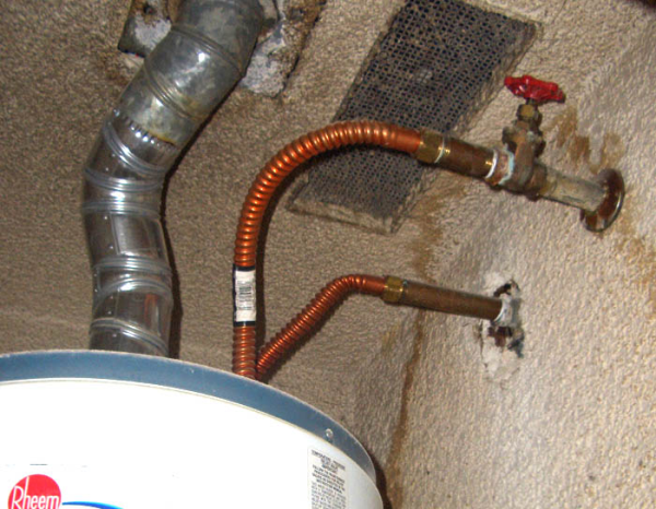 water heater supply valve